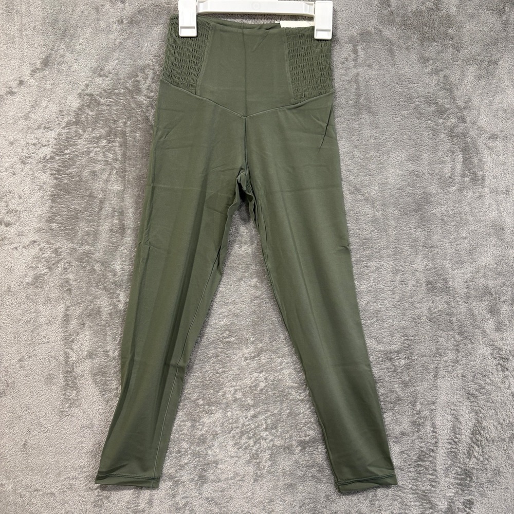 Aerie Offline Womens Real Me 7/8 Leggings Size S Short Olive Green